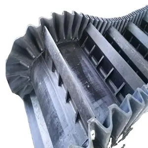 Industrial Heat resistant High Strength EP Sidewall Conveyor Corruged Belt For Stone Quarries