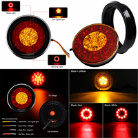Feu arrière LED rond de 6 pouces à 3 fonctions, étanche IP67, 12V, avec fonctions de frein, clignotant et feu de position, pour camping-car, bateau et remorque utilitaire
