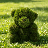 Prix d'usine : Arbre topiaire en mousse artificielle et herbe d'ours, plantes topiaires en forme d'animaux réalistes pour la décoration paysagère extérieure de jardin