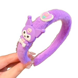 Diadema de Peluche de Dibujos Animados Kuroomi, Diadema de Princesa Linda para Niñas Pequeñas, Diadema con Lazo para el Cabello Sanrio Hecha a Mano para Mujeres - Product Image 5