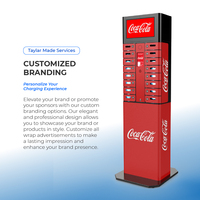 Y2Power - Casillero de Carga para Teléfonos Inteligentes con 16 Compartimentos, Pantalla Publicitaria, Carga Rápida PD20W, Estación de Carga de Autoservicio