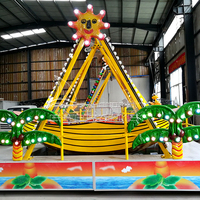 Terrain de jeux extérieur passionnant enfants remorque Funfair Park glace Mini bateau pirate à vendre