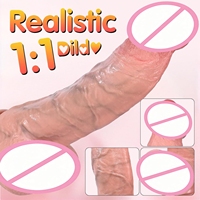 23,4 cm Dual-Density Weicher Silikon-Dildo Realistische Lebensechte Hoden Saugnapf-Basis Wasserdicht G-Punkt Anal Freihändiges Spielzeug für Frauen Männer