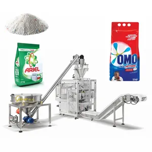 Mesin Pengepakan Sabun Cuci Bubuk, 500G 1Kg Otomatis Vff Mengisi Segel Deterjen Mesin Pengepakan untuk Kantong Plastik