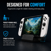 Station d'accueil TV DATA FROG compatible avec Nintendo Switch et Switch Oled, support de chargeur portable avec option de câble numérique