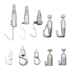 Crochet suspendu flexible en acier inoxydable, pince à câble bidirectionnelle avec boucle, pince à câble en acier inoxydable pour câble d'éclairage - Product Image 4