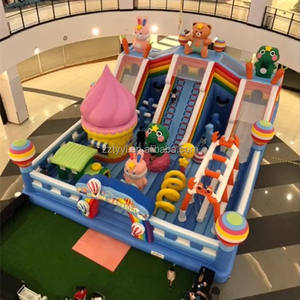 Diskon besar pabrik model raksasa terbaru trampolin istana tiup dengan kombinasi Luncur fasilitas permainan anak-anak - Product Image 2