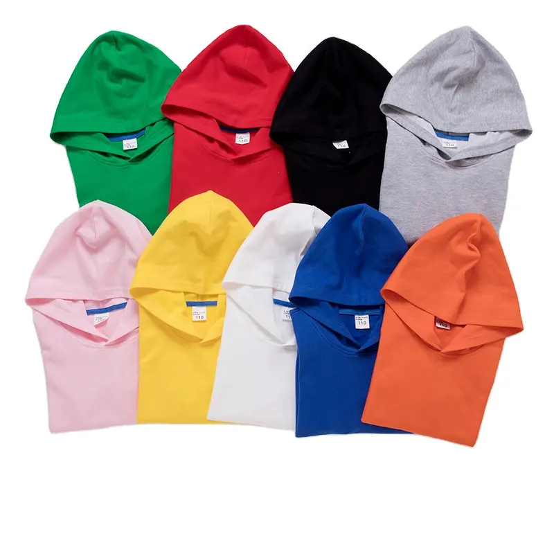 Fashion Oem Service Wear Solid Color Kids Boy Boys Children'S Sweatshirt Set Hoodie Clothing