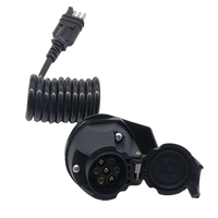 Remorque Câble Adaptateur 7 Broches convertir 4 pinTrailer Prise Avec Ressort Rallonge électrique 12V Adaptateur De Câblage Connecteur Accessoire