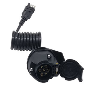 Römork kablosu adaptörü 7 Pin 4 pinTrailer fiş yaylı uzatma kablosu 12V kablolama adaptör konnektörü aksesuar - Product Image 1