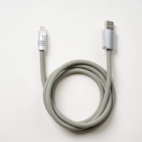 Câble de données USB A/L en silicone liquide souple, charge rapide 5A, PD29W, personnalisé pour iPhone 13/14 Max Pro avec conducteur en cuivre pur