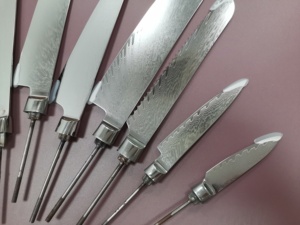 Bán Chạy Lưỡi Dao Thép Damascus 67 Lớp Nhà Bếp Lưỡi Dao Trống Độ Cứng Cao Tự Làm Không Có Tay Cầm - Product Image 4