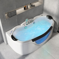 Baignoire à remous en acrylique de style européen baignoire de massage thérapeutique colorée à jets d'air pour adultes