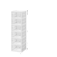 Installation gratuite, boîte à chaussures pliable en plastique pour ranger les chaussures, armoire à chaussures, boîte de rangement multi-niveaux