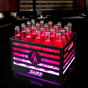 Led Ice Bucket Rectangle 12L Beer Basket With <b>Light</b> Party KTV Bar Beverage Tub - Product Image 4