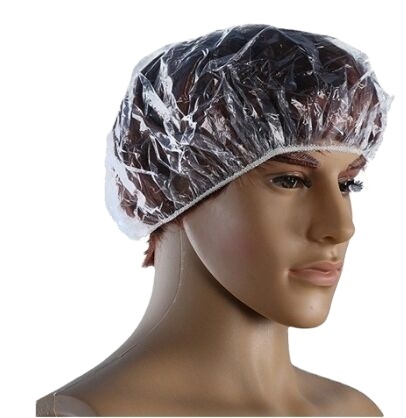 Strip Shower Cap Plastic Disposable Washing Shower Cap For Women