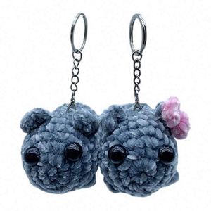Kawaii <b>Mini</b> <b>Hand</b> Crochet Bear Doll Pendant Kabi Bala Water Guinea Pig Design Stuffed Animal Toys Toysrunner Anxiety Relief - Product Image 1