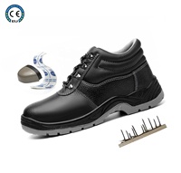 JIANKUN CE Bottes de travail à bout en acier mi-coupe pour hommes Chaussures de sécurité bon marché résistantes à l'huile antidérapantes et imperméables à l'usine