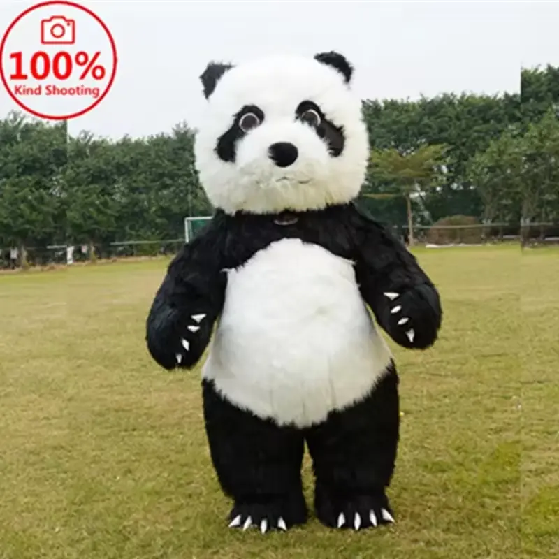 Efun MOQ 1 PC 2/2.6/3 Meter Inflatable Panda Mascot rabbit gorilla Costume Adult Panda Battery 12V Inflatable poalr bear Mascot