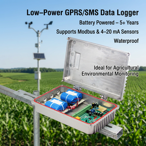 เครื่องบันทึกข้อมูล GPRS SMS แบบใช้พลังงานต่ำ ใช้แบตเตอรี่ กันน้ำได้มาตรฐาน IP65 สำหรับการตรวจสอบทางการเกษตร - Product Image 1