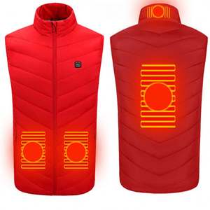 Chaleco de invierno OEM 2026, calefactable por USB 5V, con bolsillos con cremallera, tipo anorak, cálido, con capucha, talla grande, para hombre - Product Image 4