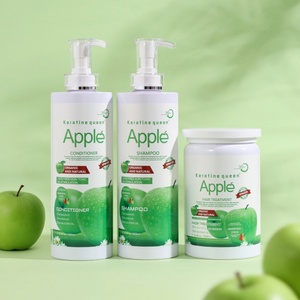 Manufacturer Custom Private Label Hydrating Hair <b>Shampoo</b> Conditioner Oil Mask Organic apple Hair Care Set - Product Image 1