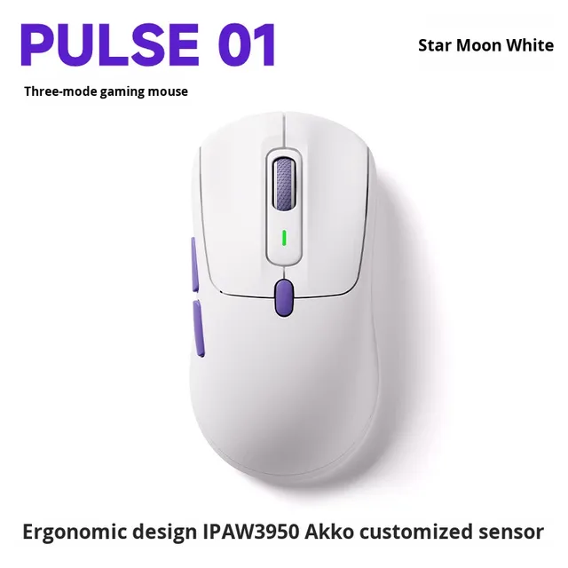 AKKO Pulse01 Wireless Dual 8K 7 Buttons 2.4Ghz + for Gaming Mouse 3950 Right Ergonomic High Performance