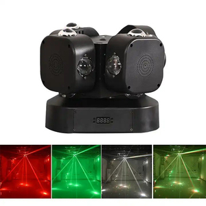 Xoay chùm tia Laser di chuyển đầu ánh sáng RGBW 4in1 <span class=keywords><strong>LED</strong></span> với Strobe hiệu ứng ánh sáng sân khấu cho DJ Disco Câu lạc bộ âm nhạc bên - Product Image 4