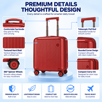 Valise à coque rigide légère OEM ODM en gros avec rayures verticales et 4 roues pour les voyages en avion