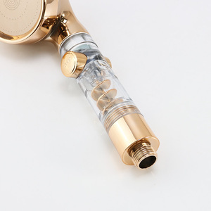 Slim Waist Turbo Mirror Type Powered Shower Head <b>Hand</b> Held Spray Rain Eco Friendly Plating Technology - Product Image 1
