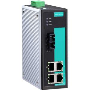 Moxa EDS-305-M-SC Switch Industrial Ethernet de 4 Puertos para Riel DIN, Sin Gestión - Product Image 1