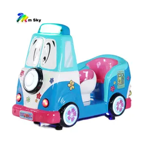 Eye-catching indoor kiddie rides Coin Operated Games Machine 2 Seats Commercial kids amusement manufacture ride on car for sale