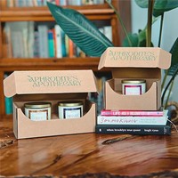 Boîte d'expédition pour 2 pots Mason carrés de 8 oz, en carton ondulé de qualité alimentaire, emballage portable