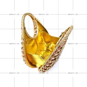 Sparkling Women Luxury Crystal Evening Clutch Purse Shiny Rhinestone Fashion Classic Casual PU Lining Chain Strap Wedding Prom - Product Image 5