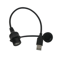 Kostenloses Muster Staubdichtes Wasserdichtes USB 2.0 A Stecker auf A Buchse Einbau-Verlängerungskabel