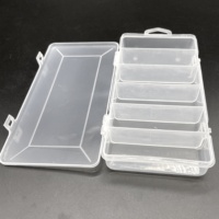 Boîtes à compartiments en plastique avec 6 grilles boîte à bijoux en plastique transparent rangement pour