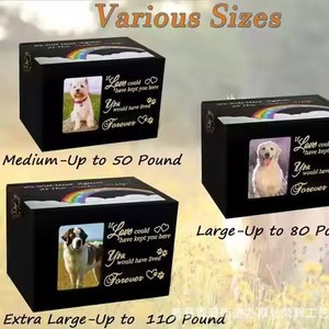 <b>Pet</b> Urn With Photo Frame Wooden <b>Memorial</b> <b>Box</b> 7.08x4.92x3.94 Inch For Dogs Up To 80 Pounds - Product Image 4