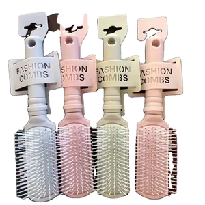 <span class=keywords><strong>Colore</strong></span> caramello professionale in plastica per <span class=keywords><strong>uomo</strong></span>, massaggio universale per <span class=keywords><strong>capelli</strong></span>, pettine circolare riccio piatto - Product Image 2