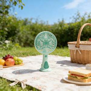 Nuevo Ventilador de Escritorio Portátil con Diseño de Danza del León y Margarita, 3 Velocidades, Tipo-C, Batería de Litio de 500 mAh, Venta Caliente de Fábrica - Product Image 1