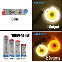 Alimentation LED 12V/24V DC, 101-200W, 100-250V AC, transformateur à sortie unique pour bandes lumineuses LED, 1 pièce/5 pièces