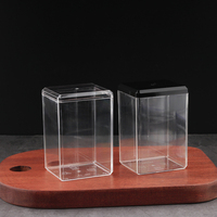 Vente en gros Boîte à dessert tiramisu ronde transparente Boîte d'emballage de gâteau en plastique PS carrée transparente Boîte d'emballage de pâtisserie avec couvercle