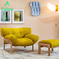 Chaise de jardin moderne pour hôtel, villa, extérieur, en teck massif, durable, imperméable, rembourrée de mousse, confortable, pour salon, cour, extérieur