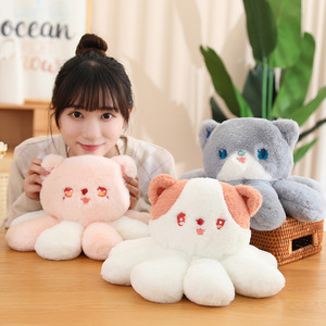 Océan Méduse Chat En Peluche Dessin Animé Pieuvre Calmar Seiche En Peluche Animal Poupée Vie Marine Figure Peluches pour Aquarium - Product Image 2
