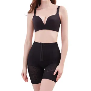 Pantaloncini a vita alta senza cuciture da donna striscia in Silicone antiscivolo controllo della pancia anca Butt Lifter cintura corsetto Shapewear mutandine