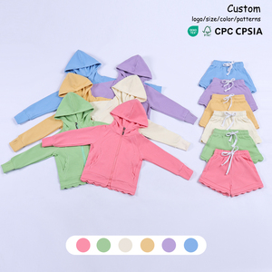 Sweat-shirt pour enfants filles, veste à capuche à manches longues, short de course pour l'école, les jeux en plein air et les vêtements de tous les jours - Product Image 1