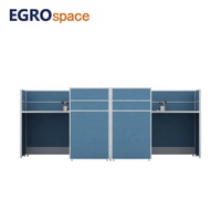 EGROspace – Mobilier de bureau moderne et élégant : Poste de travail modulaire avec cloison en bois, combinaison de bureaux individuels