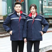 Veste de travail d'hiver pour hommes, matelassée en coton, épaisse, anti-froid, résistante aux taches, pour la réparation automobile et l'ingénierie, sans dégraissant