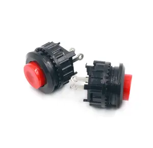 2PCS Power switch button switch press through DS-500 open hole 14MM red green non-lock switch self-reset