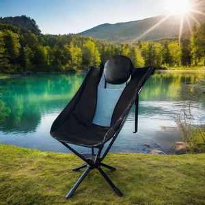 Chaise de camping pliante rotative en aluminium pour pique-nique, plage et pêche, nouvelle version améliorée, portable, pour l'extérieur - Product Image 6