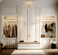 Armoire de rangement avec logo personnalisé dressing dressing combinaison du sol au plafond armoire ouverte